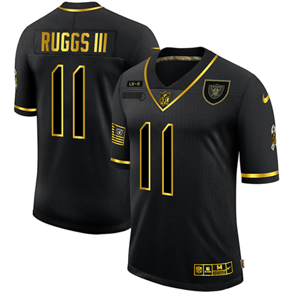 Men's Las Vegas Raiders #11 Henry Ruggs III 2020 Black/Gold Salute To Service Limited Stitched NFL Jersey
